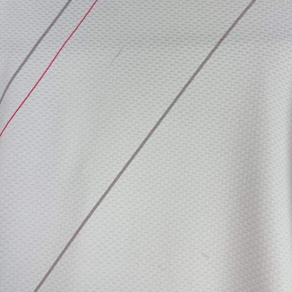 Nike Dri Fit Golf Polo Shirt Mens XL White Geometric Performance Stretch - Picture 15 of 15